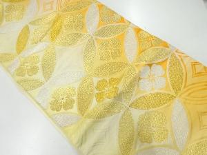 リサイクル　花七宝模様織出し袋帯